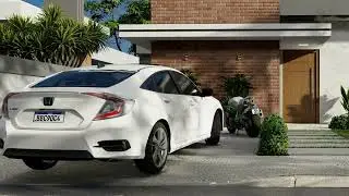 Carro animado no Lumion Honda Civic
