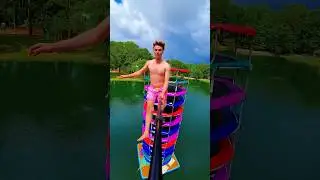WORLD’S FIRST FLOATING TRAMPOLINE TOWER!?