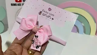 Faixinha Slim Laço Cruzado com pontas 😍 #artesanato #handmade