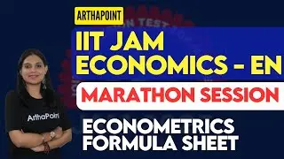 Econometrics Formula Sheet | IIT JAM Economics | GATE Economics | MA Economics Entrance Coaching