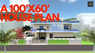 A 100'X60' (6000 Sq.ft) East facing house design.
