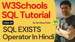 SQL EXISTS Operator • हिन्दी में