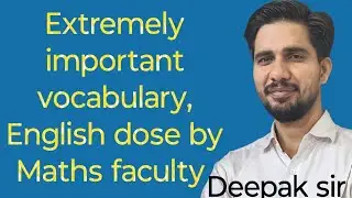 IMPORTANT VOCABULARY! SBI PO! SSC CGL!
