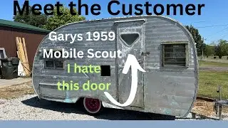 EP 403 1959 Mobile Scout from MAINE vintage camper enters World Headquarters