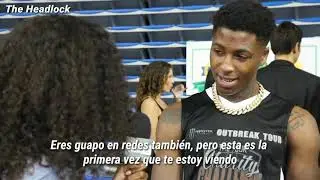 Nba Youngboy en una entrevista antes de un juego 