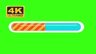 Barra de carga pantalla verde 4k chroma key - Green Screen Loading Bar 4k chroma key