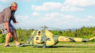HUGE MIL MI-2 RC SCALE 1:6 MODEL TURBINE HELICOPTER FLIGHT DEMONSTRATION