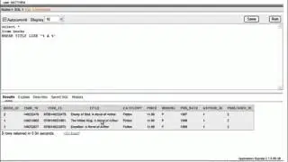 17 SQL with Oracle 10g XE   Using LIKE for Wildcards with SELECT