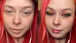 How To Do Sparkly Rainbow Eyeshadow For People Like Me That Know Nothing About Make-Up