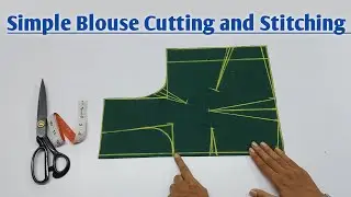 Simple Blouse Cutting and Stitching/Very Easy 4 Tucks Blouse Cutting/ Blouse Cutting and stitching