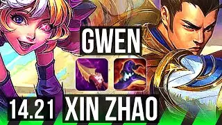 GWEN vs XIN ZHAO (JGL) | 3/0/5 | EUW Diamond | 14.21