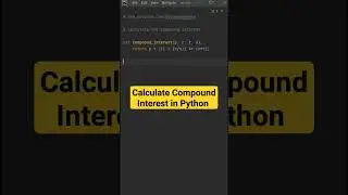 Calculate Compound Interest in Python 