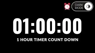 1 hour timer countdown dark mode