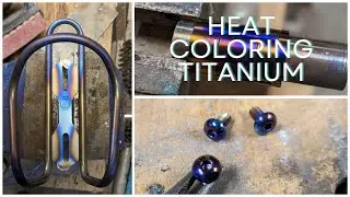 Heat Coloring Titanium Bicycle Bolts, bottle cages and stem spacers.