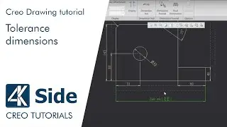 Creo Drawing tutorial: How to show Tolerance dimensions
