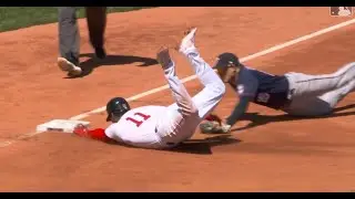 Rafael Devers Impossible Slide Into 3rd    |    QUICK MLB HITS