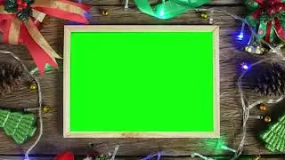 Christmas Tree Modern Frame -2021 Green Screen Background 4K