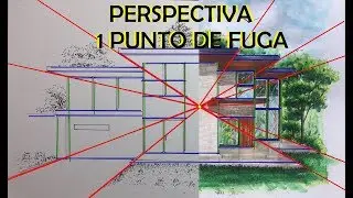 Cómo hacer una perspectiva  con un punto de fuga / how to do a perspective with one vanishing point