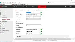 How to setup email notification on a Hikvision cctv dvr or nvr to send email alarms using gmail