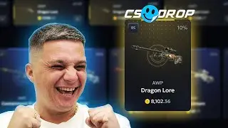 I WON OVER 20,000 COINS ON CSDROP 🎮 UNBOXED AWP DRAGON LORE