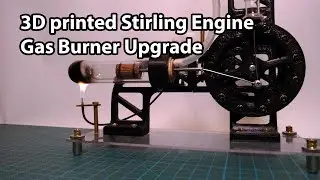 3D printed Stirling Engine Gas Burner and Flywheel Upgrade