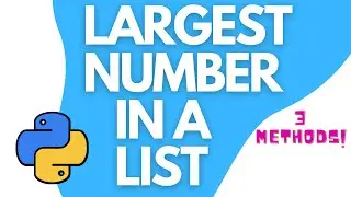 Python program to find the largest number in a list