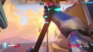 Overwatch 2 playing Junkenstein's Lab as Rein (I'm a noob and bad at the game because MeBeSmartNot)