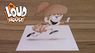Drawing Lynn Loud Jr in 3D | The Loud House Fan Art