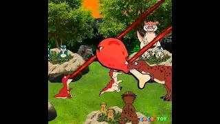 Raising a mischievous baby dinosaurs in my toybox #Shorts ㅣBaby dinosaurs changed colorsㅣCoCosToy