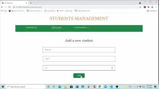 Pure JavaScript project: demo students management web application