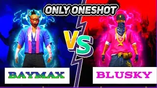 1VS1 GAMEPLAY BAYMAX VS BLUESKY CLASH SQUAD CUSTOM GARENA FREE FIRE