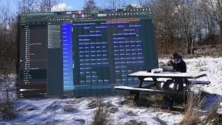 Cooking up FIRE beats in the snow