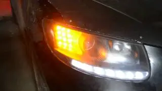 Hyundai Santa Fe. Замена линз, ДХО+LEDповоротник