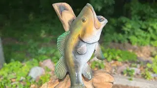 Largemouth Bass Carving @Cabela-s in Green Bay Wisconsin