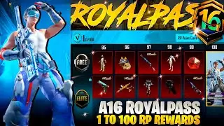 A16 ROYAL PASS 1 TO 100 REWARDS | RP UPGRADE SKIN | 4.1 UPDATE DATE | A16 RP | VSS UPGRADE | FREE RP