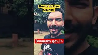 Free Online course at swayam.gov.in  I best online website for free course 