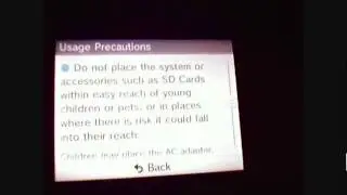 3ds usage precautions