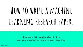 What does a typical ML research paper look like