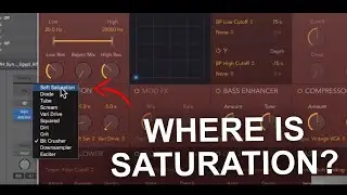 Where is SATURATION in Logic Pro??