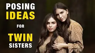 How to Pose Identical Twin Sisters Seniors for Portraits in Fall Season | Canon EOS R5, RF 85mm 1.2L