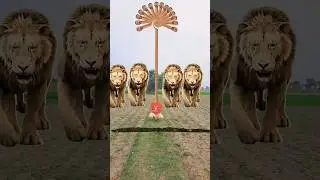 Vfx magic long neck lion's 🦁😱🦁Attack#vfx #magic #funny #comedy #shortvideo