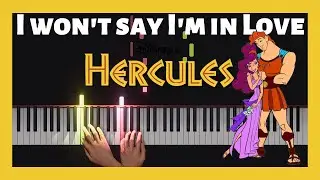 I Won't Say I'm In Love - Disney's Hercules | Piano Tutorial | 4K 60fps