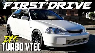 Turbo Vtec Civic - First Drive! | Budget Build