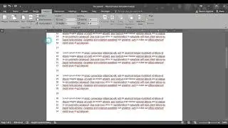 Inserting Line Numbers in MS Word