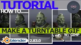 Blender 2.8 Tutorial - How to Make a Turntable Animation in Blender & Convert to GIF in GIMP!