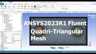 How to generate Quadri-Triangular Mesh in ANSYS2023R1 Fluent l 2D Solid Cylinder l Full Tutorial
