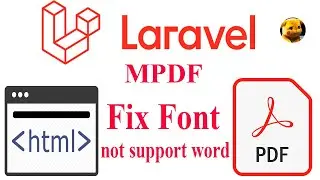 laravel install mpdf and fix font error