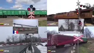 Railway Crossings | Compilation in one screen [UPDATED] | Сборник ЖД Переездов в одном экране [ОБН.]