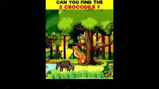 Can You Find The 2 Crocodile ? ! | Test Your Eyes | #shorts #paheliyan #viral