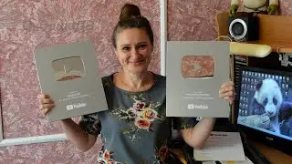 Вторая серебряная кнопка YouTube.
